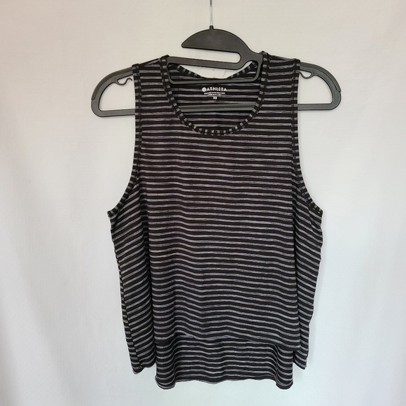 Athleta Cropped Striped Workout Tank Size XSmall - Picture 2 of 9